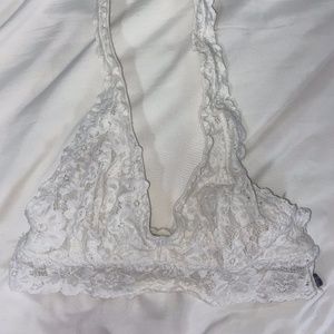Aerie White Halter Bralette